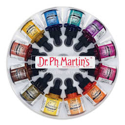 Dr. Ph. Martin's Bombay India Ink - 1 oz, Round Set, Set of 12