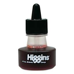 Higgins Dye-Based Drawing Ink - 1 oz, Orange, Non-Waterproof, Dye-Based Ink