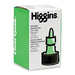 Higgins Dye-Based Drawing Ink - 1 oz, Leaf Green, Non-Waterproof, Dye-Based Ink