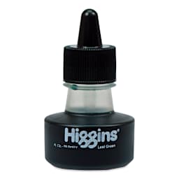 Higgins Dye-Based Drawing Ink - 1 oz, Leaf Green, Non-Waterproof, Dye-Based Ink