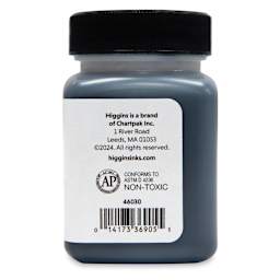 Higgins Fountain Pen India Ink - 2.5 oz, Black, barcode side