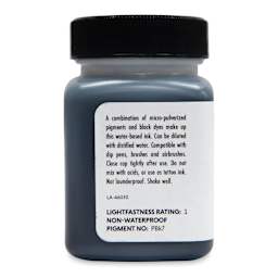 Higgins Fountain Pen India Ink - 2.5 oz, Black, side