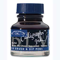 Winsor & Newton Calligraphy Ink - 30 ml, Blue Black