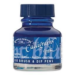 Winsor & Newton Calligraphy Ink - 30 ml, Light Blue