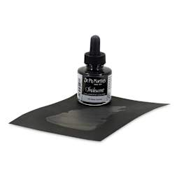 Dr. Ph. Martin's Iridescent Calligraphy Ink - Black Sparkle, 1 oz