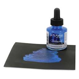 Dr. Ph. Martin's Iridescent Calligraphy Ink - Blue, 1 oz