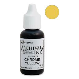 Ranger Archival Ink Pad Re-Inker - Chrome Yellow