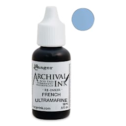 Ranger Archival Ink Pad Re-Inker - Single bottle of French Ultramarine