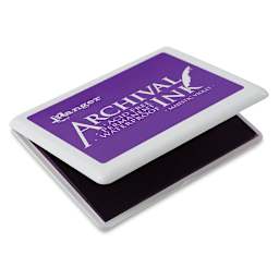 Ranger Archival Ink Pad - Jumbo, Majestic Violet (hinged lid open)