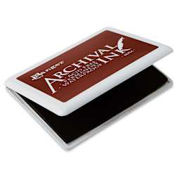 Ranger Archival Ink Pad - Jumbo, Sepia (hinged lid open)