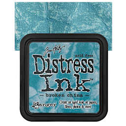 Ranger Distress Ink Pad - Broken China pad and swatch