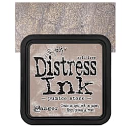 Ranger Distress Ink Pad - Pumice Stone pad and swatch