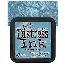 Ranger Distress Ink Pad - Stormy Sky pad and swatch