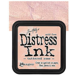 Ranger Distress Ink Pad - Tattered Rose pad and swatch