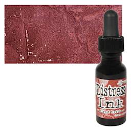 Ranger Distress Ink Pad Re-Inker - Fired Brick bottle and swatch