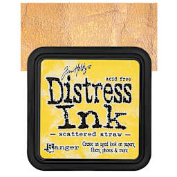 Ranger Distress Ink Pad - Scattered Straw pad and swatch