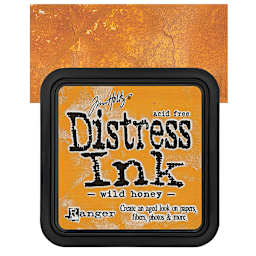 Ranger Distress Ink Pad - Wild Honey pad and swatch