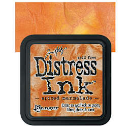 Ranger Distress Ink Pad - Spiced Marmalade pad and swatch