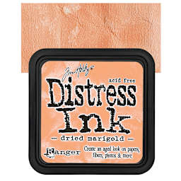 Ranger Distress Ink Pad - Dried Marigold pad and swatch