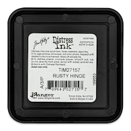 Back of Ranger Distress Ink Pad - Rusty Hinge