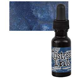 Ranger Distress Ink Pad Re-Inker - Chipped Sapphire bottle and swatch