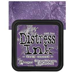 Ranger Distress Ink Pad - Dusty Concord pad and swatch