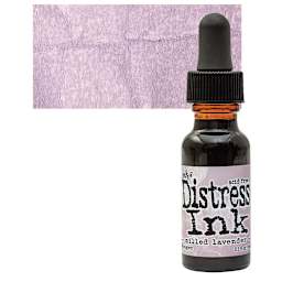 Ranger Distress Ink Pad Re-Inker - Milled Lavender bottle and swatch