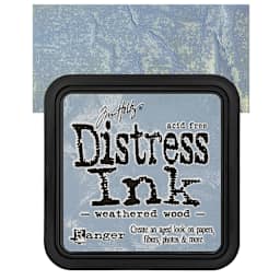 Ranger Distress Ink Pad - Weathered Wood pad and swatch