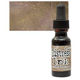 Ranger Distress Ink Pad Re-Inker - Frayed Burlap bottle and swatch