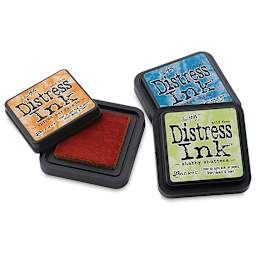 Ranger Tim Holtz Distress Ink Pads - Three Ink pads shown with one open