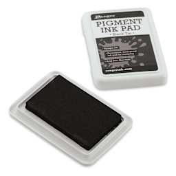 Ranger Pigment Ink Pad - Open Black Tie package showing pad