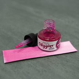 Higgins Acrylic Ink - Process Magenta, 1 oz bottle with dropper and swatch