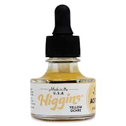Higgins Acrylic Ink - Yellow Ochre, 1 oz