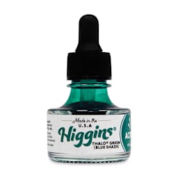 Higgins Acrylic Ink - Thalo Green (Blue Shade), 1 oz