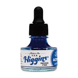 Higgins Acrylic Ink - Process Cyan, 1 oz