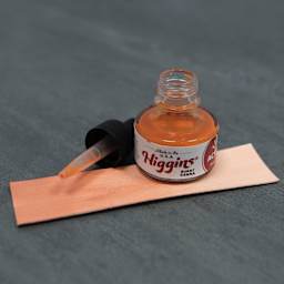 Higgins Acrylic Ink - Burnt Sienna, 1 oz bottle with dropper and swatch