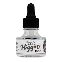Higgins Acrylic Ink - Silver, 1 oz