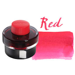 Lamy T52 Ink - Red, swatch and bottle