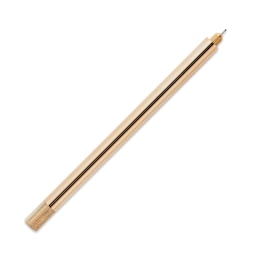 Tom's Studio Lumos Pro Refillable Dual Tip Pen Set - Brass, pen with cap on