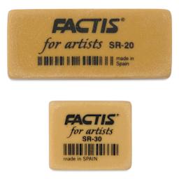 General's Factis Art Gum Erasers, size Large and Small shown
