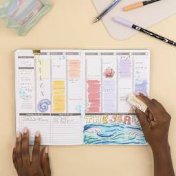 Tombow Mono Natural Eraser, overview of the eraser in use