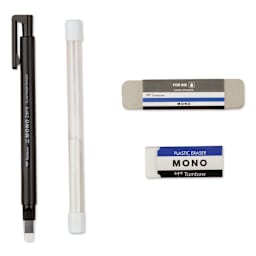 Tombow Mono Eraser Variety Pack - Set of 4, contents laid out