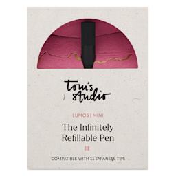 Tom's Studio Lumos Mini Refillable Pen - Matte Black, front of the packaging