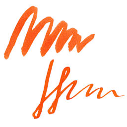 Caran d'Ache Chromatics Ink - Electric Orange, swatch