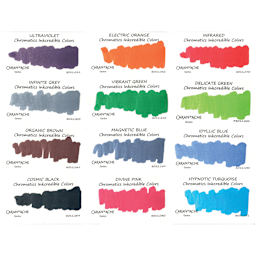 Caran d'Ache Chromatics Inks, color swatches