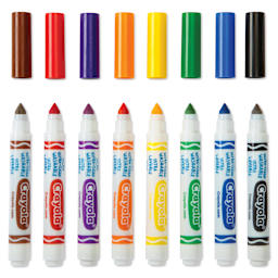 Crayola Ultra-Clean Washable Markers Classroom Pack - Set of 200, eight markers with caps off