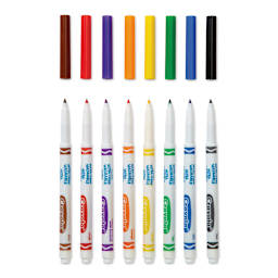 Crayola Ultra-Clean Washable Marker Set - Classic Colors, Thin Line, Set of 8