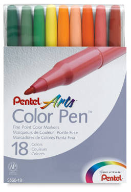 Pentel Color Pens - Set of 18