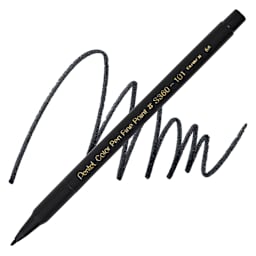 Pentel Color Pen - Black pen and swatch