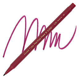Pentel Color Pen - Dark Red pen and swatch